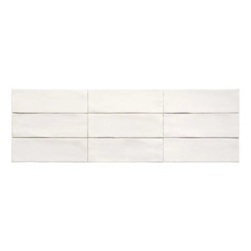 Sero Blanco 10MM Blanco mate decor tegel glanzend 23x7.5 cm