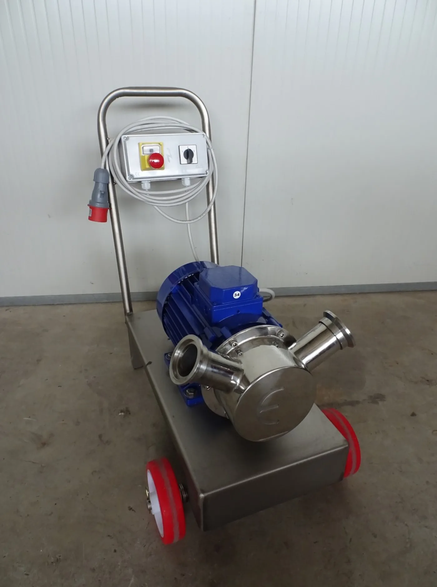 PUMP – ELECTRIC PUMP IN STAINLESS STEEL WITH FOOD NEOPRENE IMPELLER MOD. EURO 60 1 SPEED 380 VOLT THREE PHASE NEW MACHINE - 2