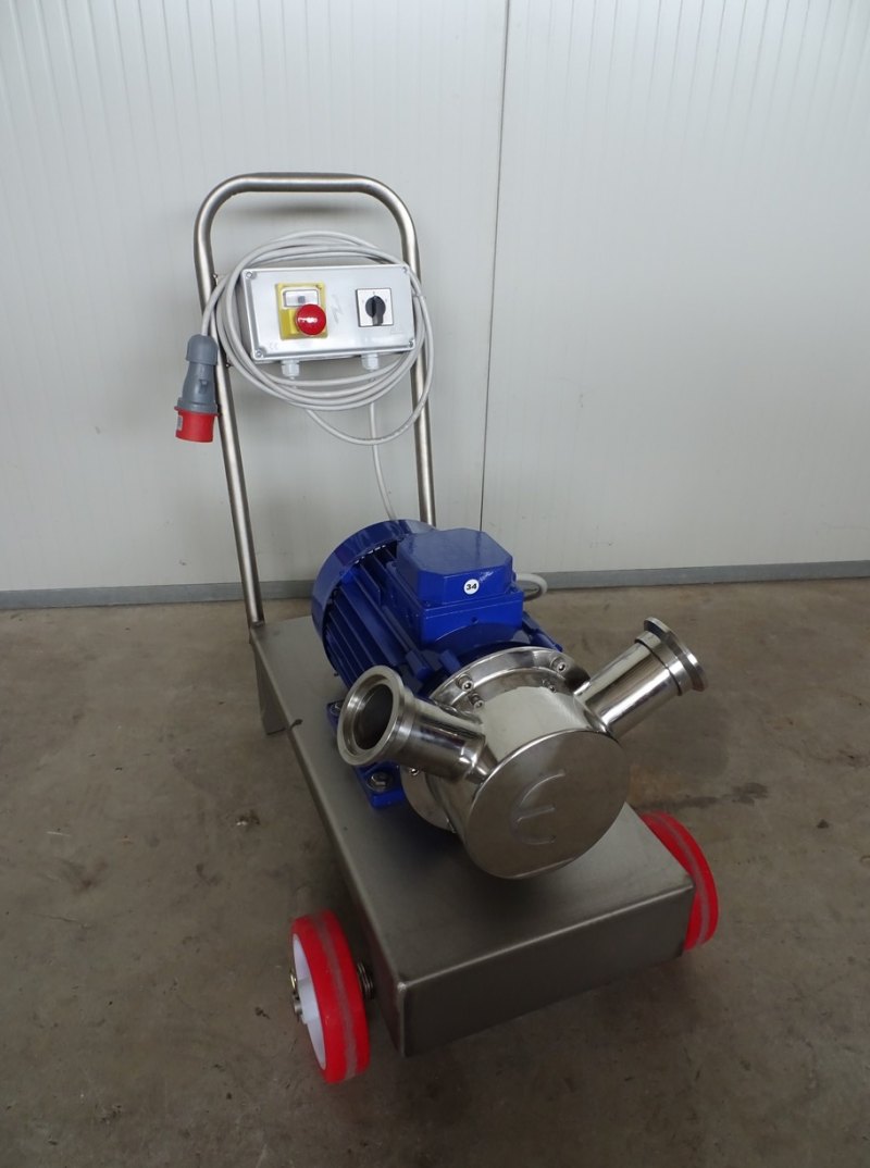 PUMP – ELECTRIC PUMP IN STAINLESS STEEL WITH FOOD NEOPRENE IMPELLER MOD. EURO 60 1 SPEED 380 VOLT THREE PHASE NEW MACHINE