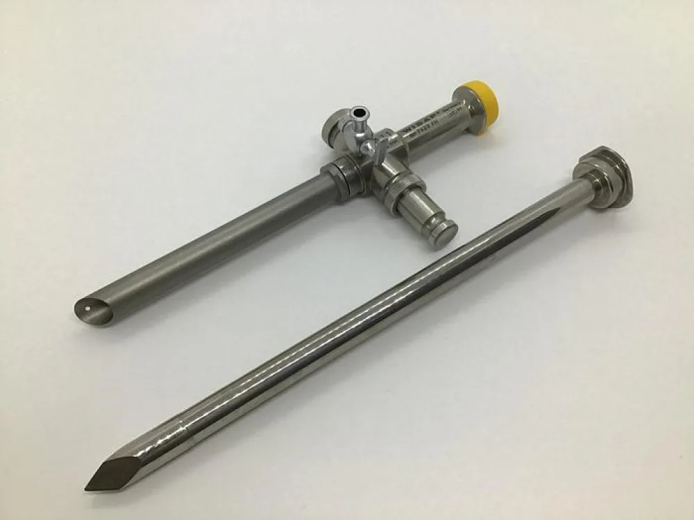 Trocar and Sheath 11mm Diameter Hi-Flow Valve with one Luer Lock Stopcock by 215mm Wisap 7620 FH