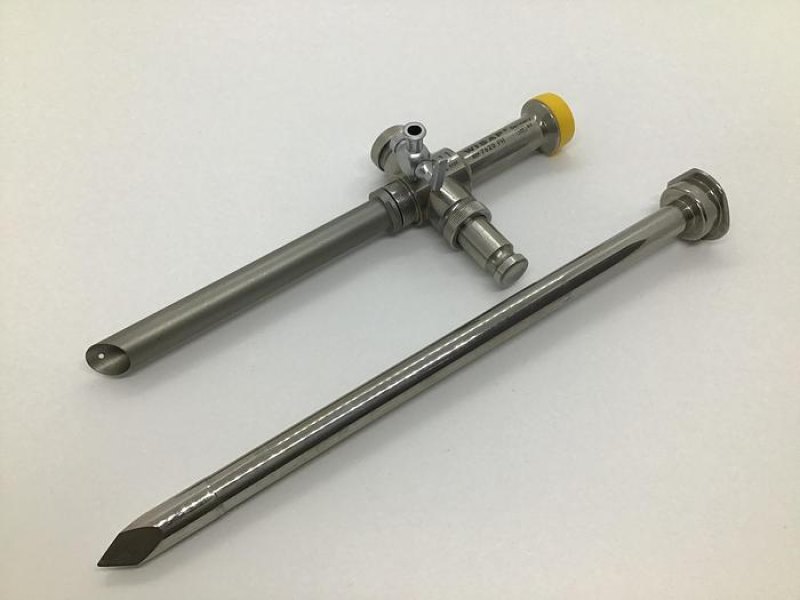 Trocar and Sheath 11mm Diameter Hi-Flow Valve with one Luer Lock Stopcock by 215mm Wisap 7620 FH