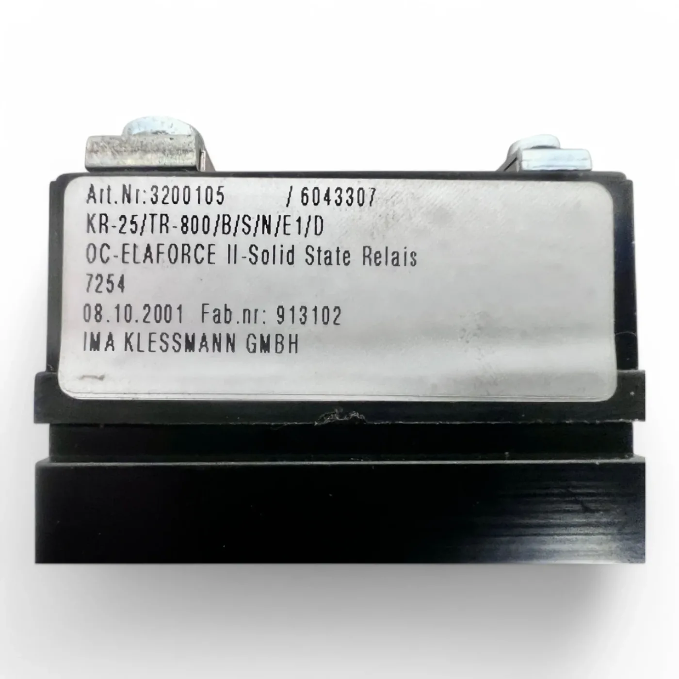 Elrest OC-ELA FORCE II Solid-State Relais IMA 3200105 / 6043307 - 6
