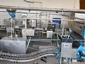 Glass bottle filling line