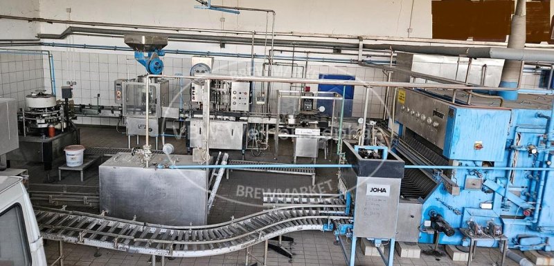 Glass bottle filling line