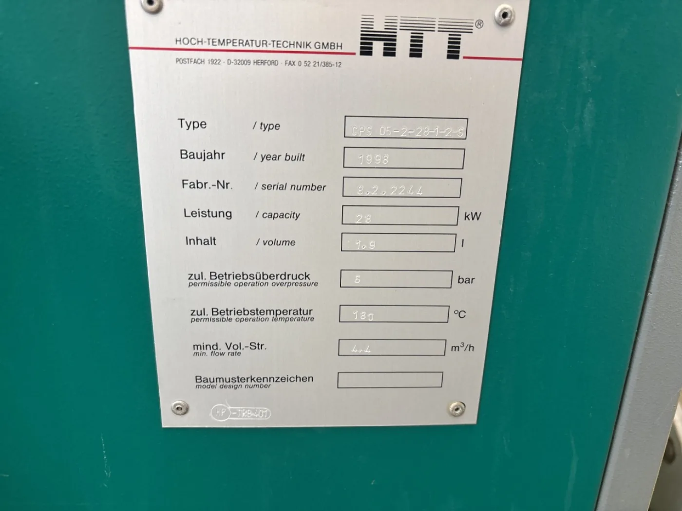 HTT CPS 05 - Temperature control unit - 8
