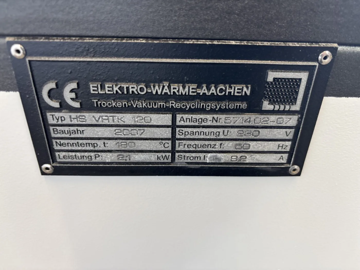 Elektro-Wärme Aachen HS VRTK 120 (Halar coated) - Drying oven - 2