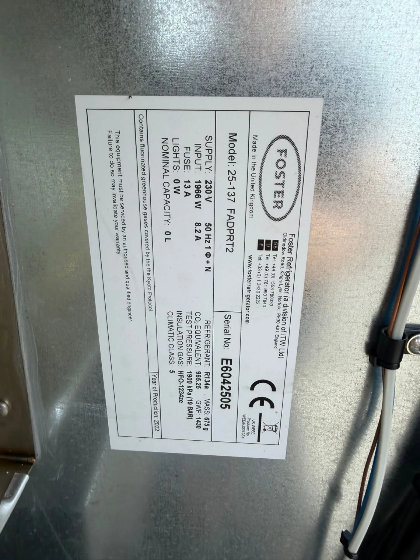 FADPRT2 Foster, Automatic, Defrost, Prove - Refurbished - islandcatering - 5