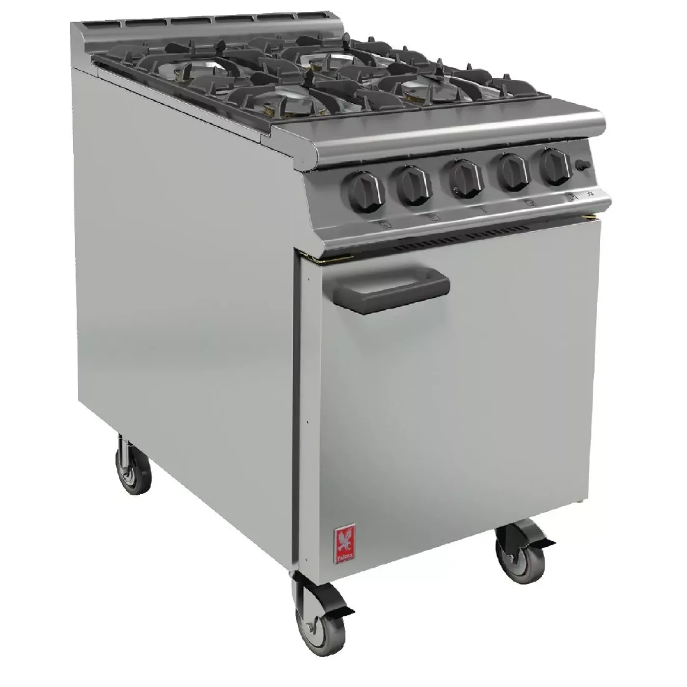 Falcon 4 Burner Dominator Plus Oven Range G3161 Propane Gas with Castors - islandcatering - 1