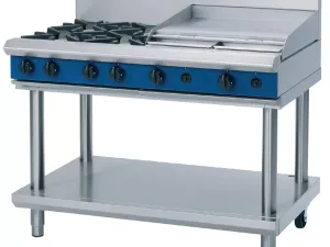 Blue Seal Evolution Cooktop 4 Open/ 1 Griddle Burner LPG on Stand1200mm G518B-LS/L - islandcatering