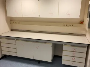2026 - Used S+B Laboratory wall table (281 cm)
