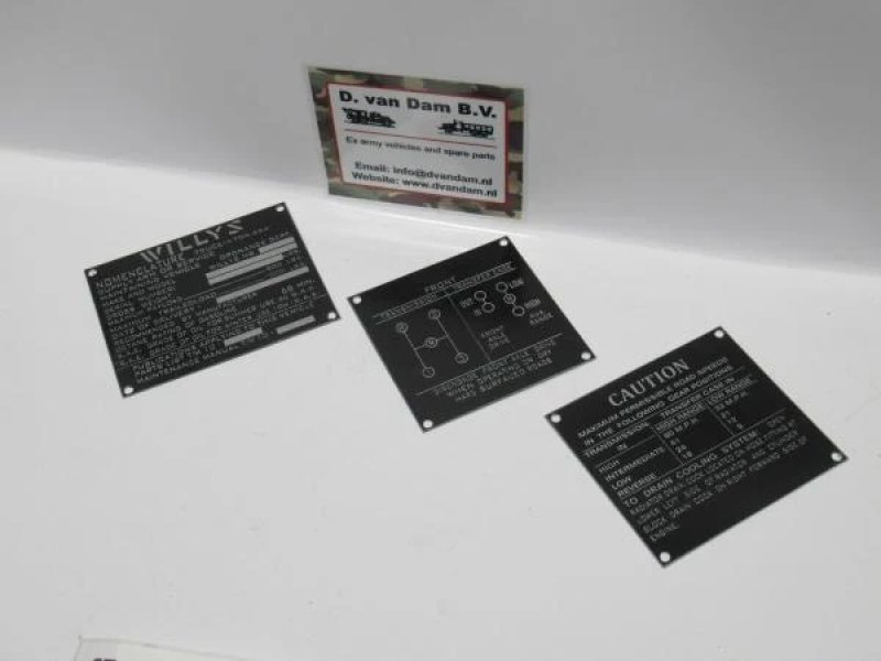 Dataplaat set, zinc