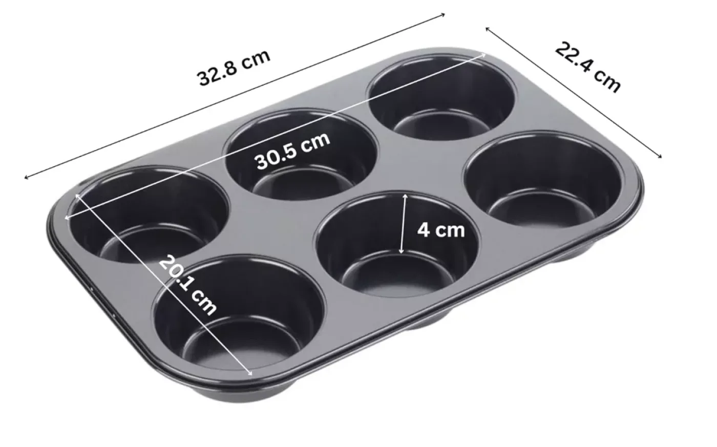 Tala Performance Eclipse Non-Stick 6 Cup jumbo muffin tin - islandcatering - 3