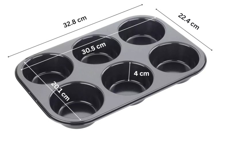 Tala Performance Eclipse Non-Stick 6 Cup jumbo muffin tin - islandcatering
