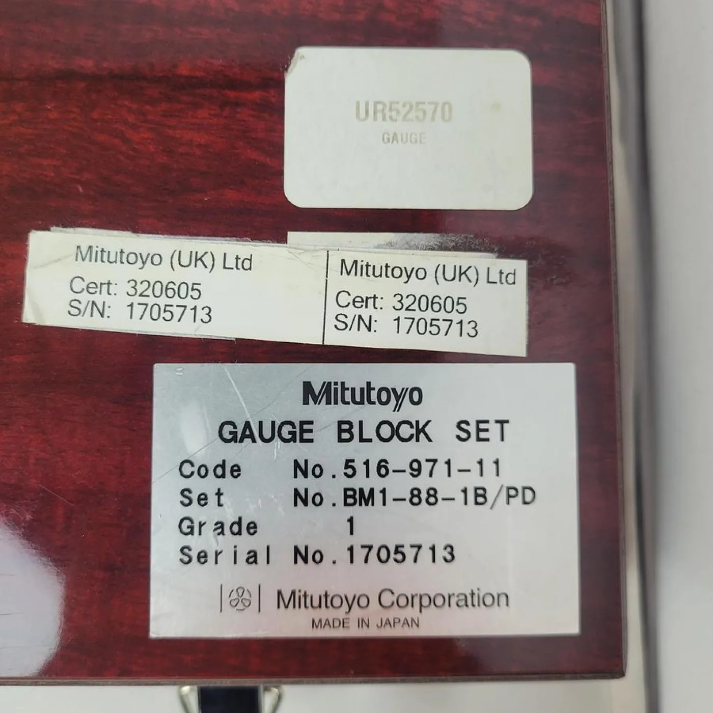 Mitutoyo BM1-8-1B/PD Gauge Block Set - 3