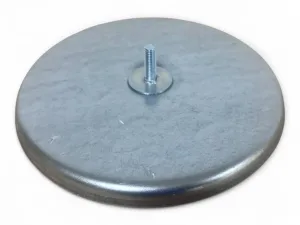 Filterronde Filterdeckel Deckel verzinkt für Filterschlauch D=200 mm mit Gewindebolzen M8x25 (4 Stück)