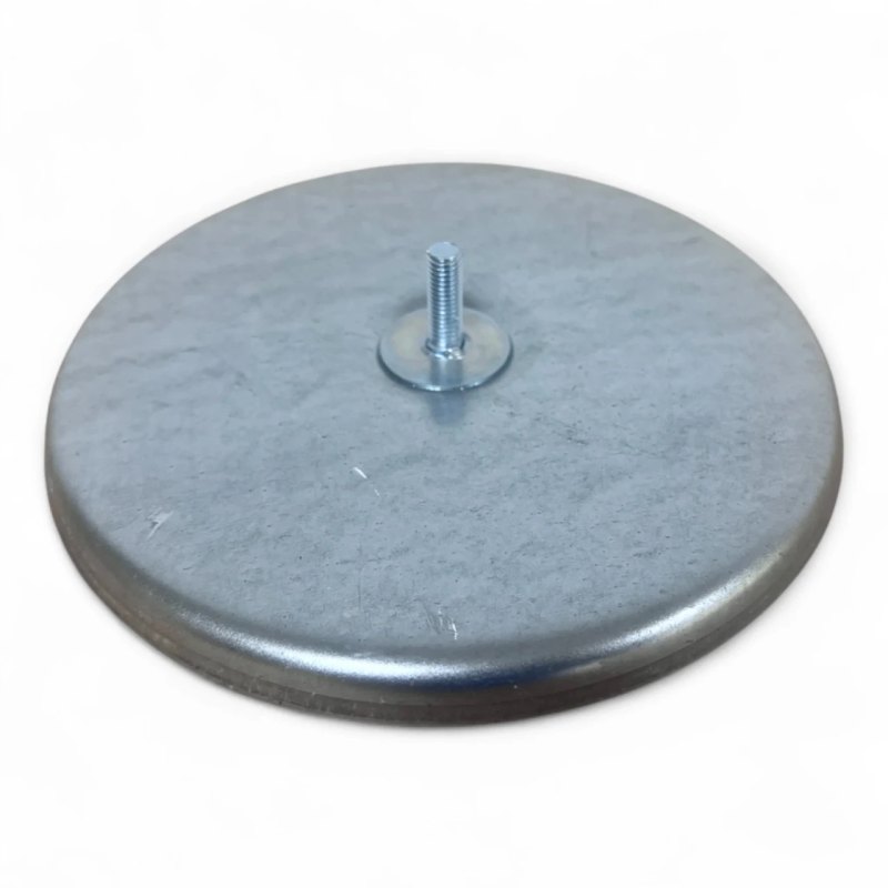 Filterronde Filterdeckel Deckel verzinkt für Filterschlauch D=200 mm mit Gewindebolzen M8x25 (4 Stück)