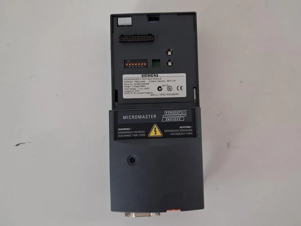 Siemens MICROMASTER 4 PROFIBUS Module 6SE6400-1PB00-0AA0