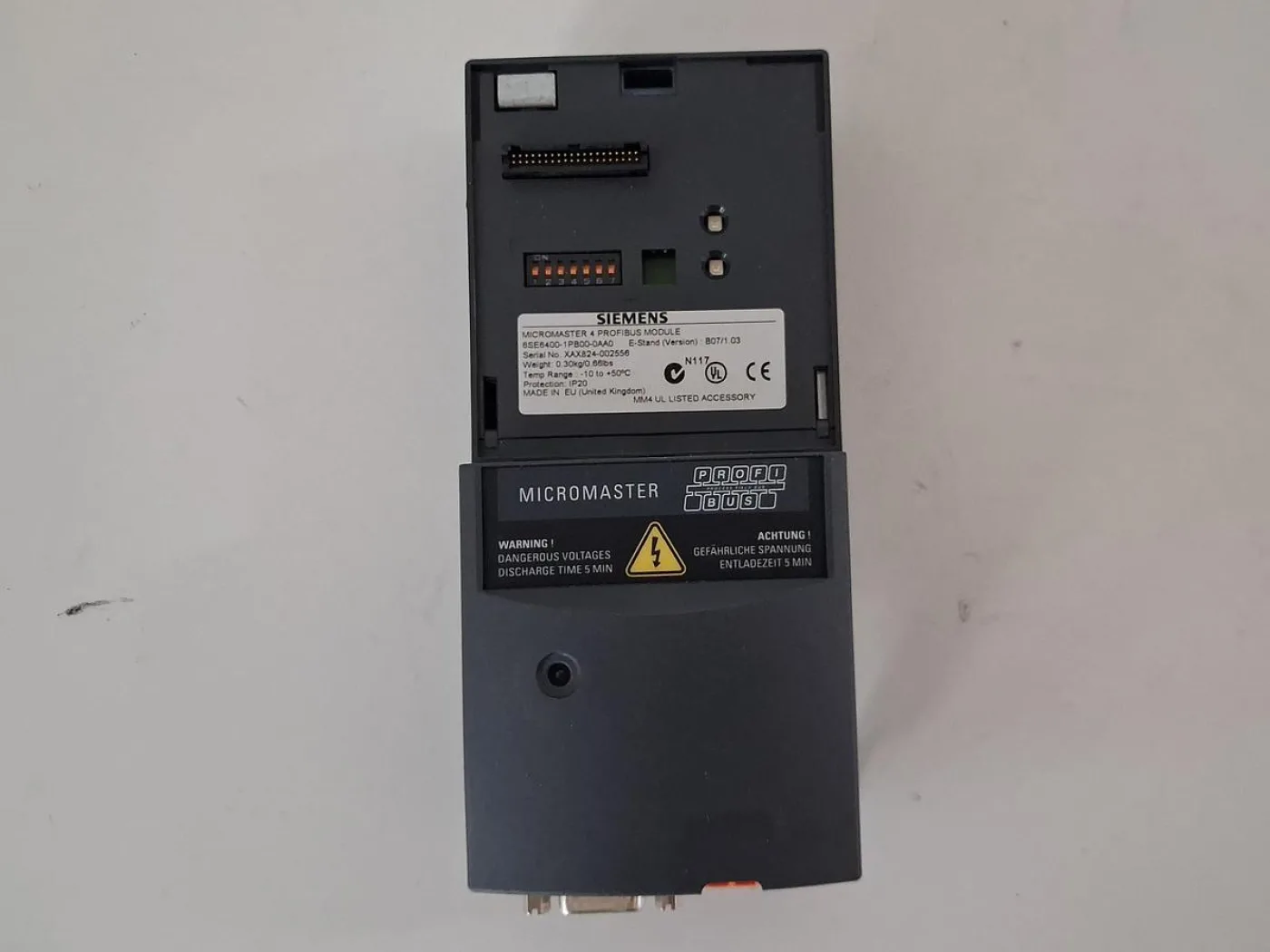 Siemens MICROMASTER 4 PROFIBUS Module 6SE6400-1PB00-0AA0 - 1