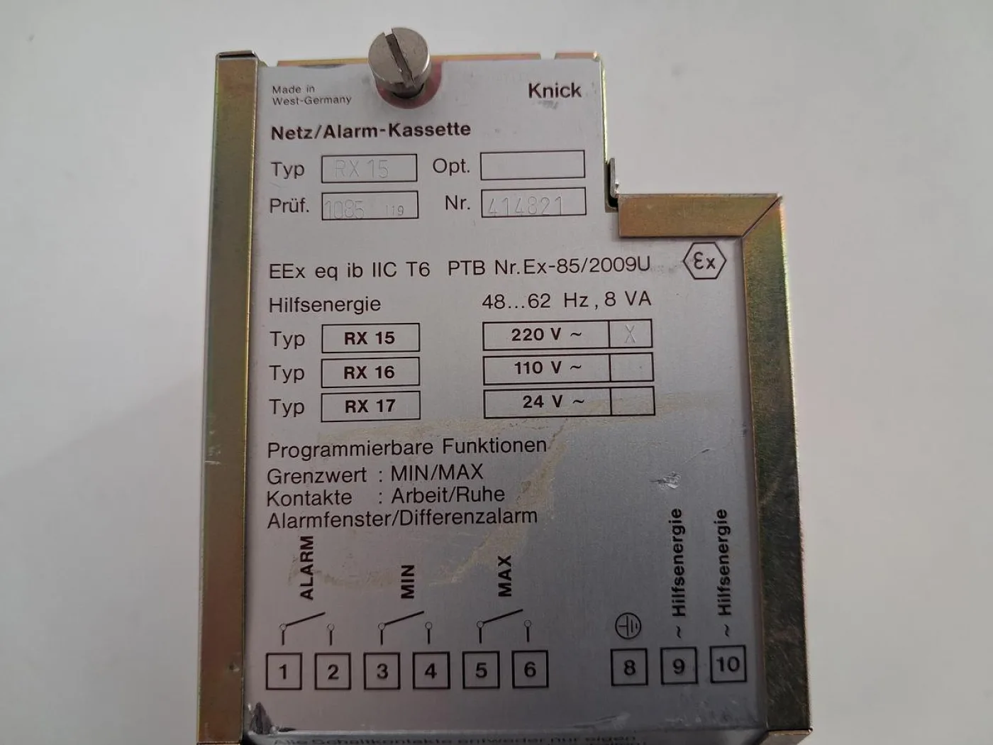 Knick RX 15 Netz-/Alarm-Kassette - 2