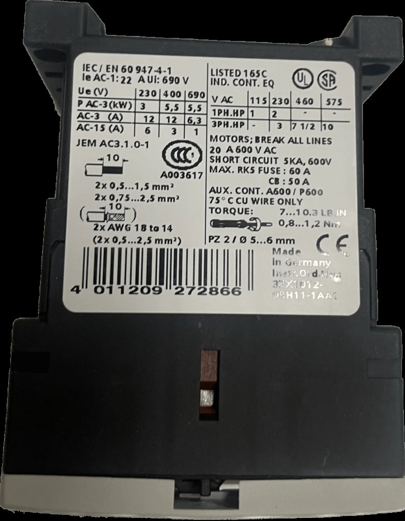 Siemens Leistungsschütz 3RT1017-1BB41