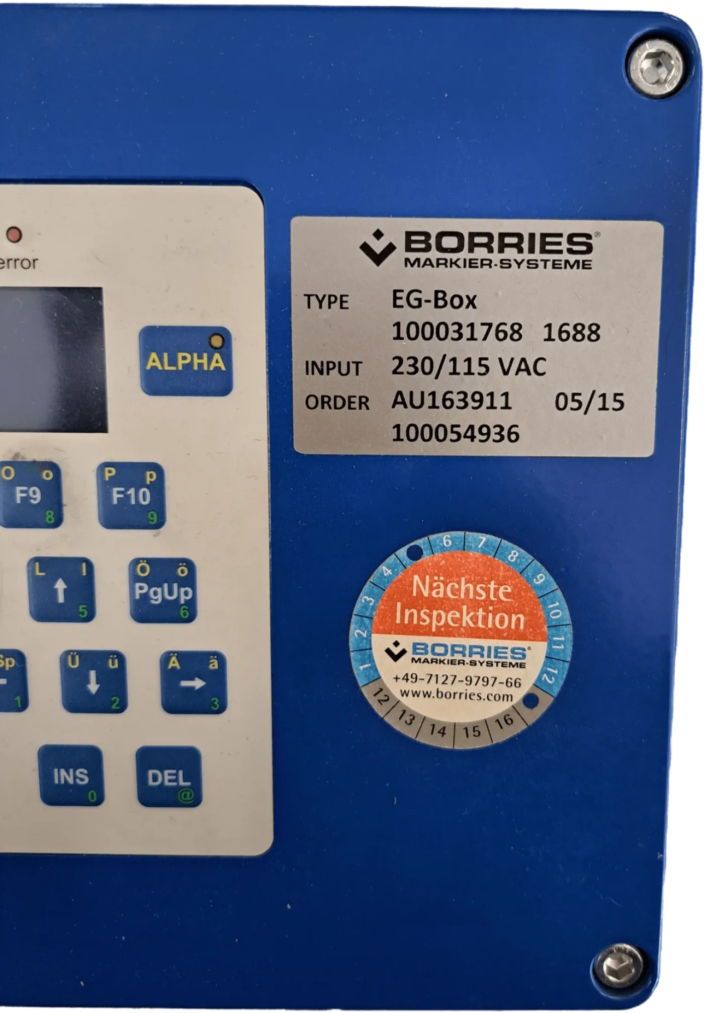 Borries Markier-Systeme EG-Box 100031768/1688 - 3