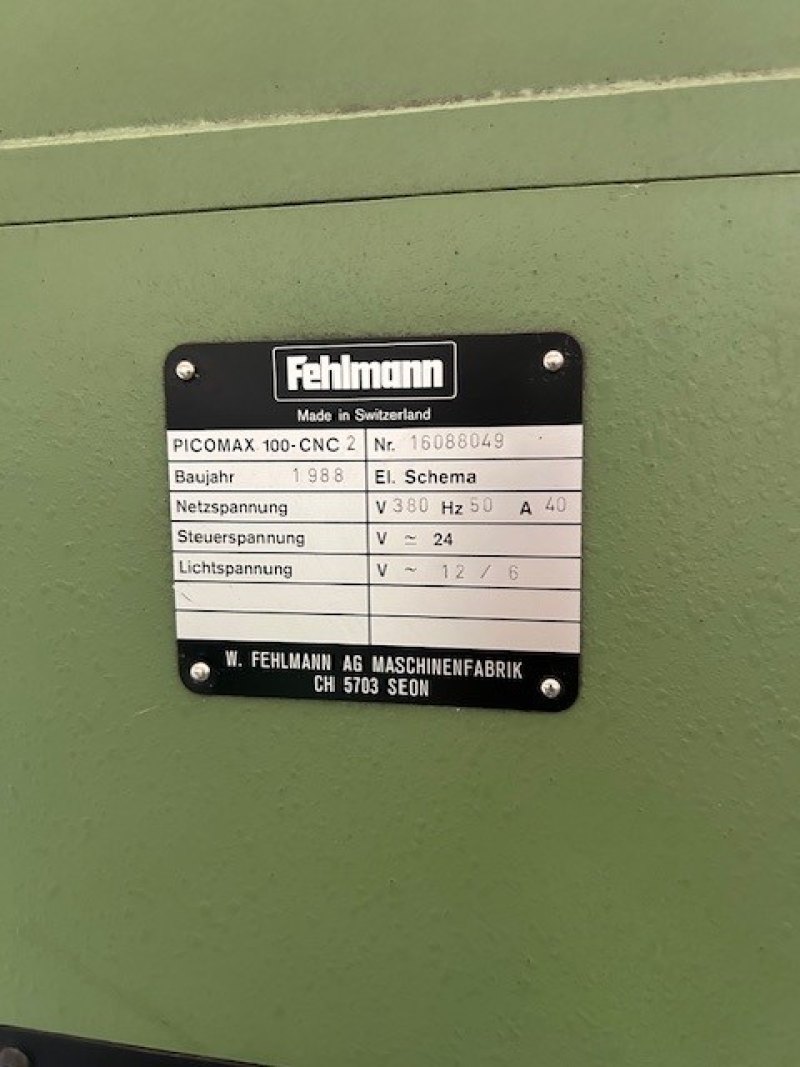 CNC Milling Machine FEHLMANN PICOMAX 100 CNC