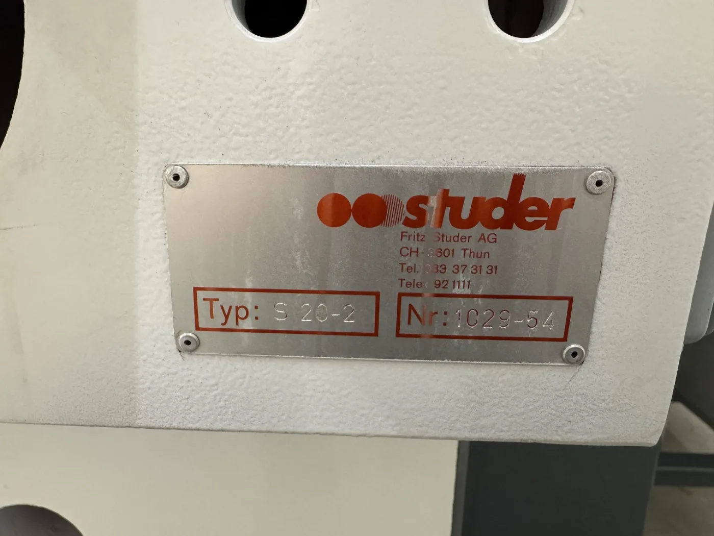 RECTIFIEUSE CYLINDRIQUE STUDER S-20 2 - 3