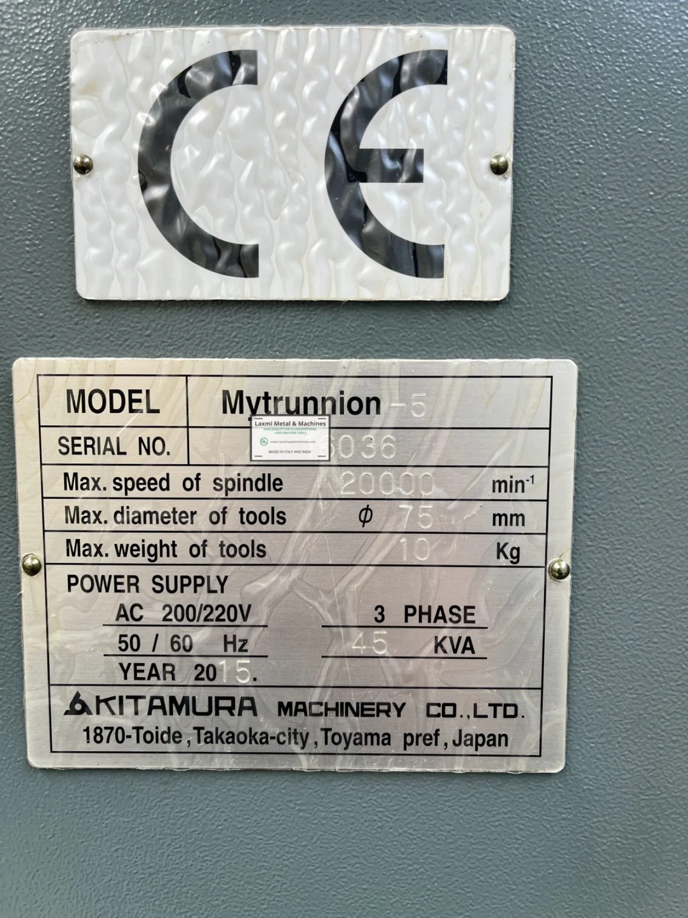 5 AXIS VERTICAL MACHINING CENTER, KITAMURA - MYTRUNNION 5 - Laxmi Metal & Machines, Rohtak - 8