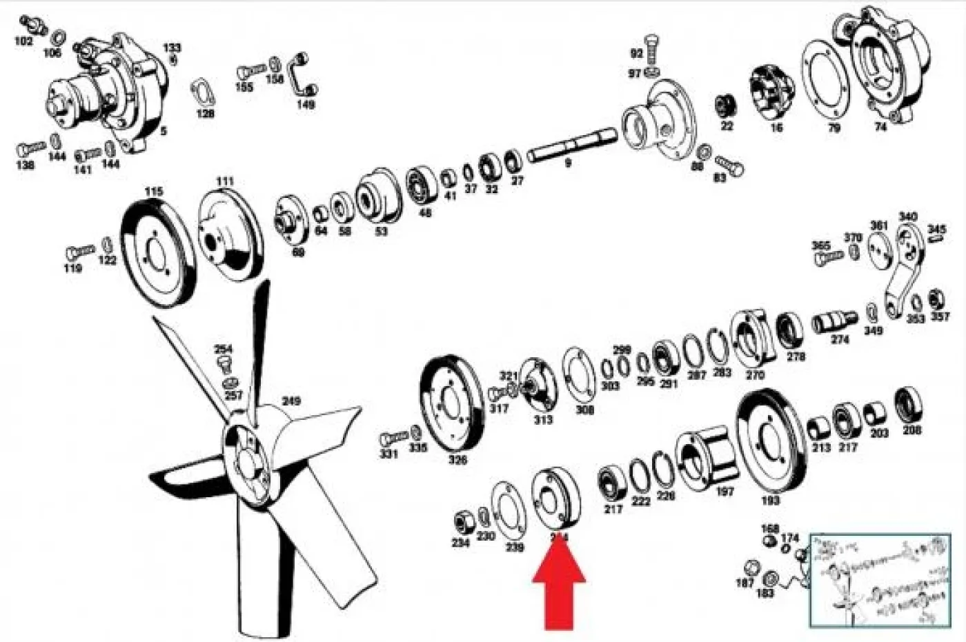 Naafring waterpomp ( spacer ) - 5