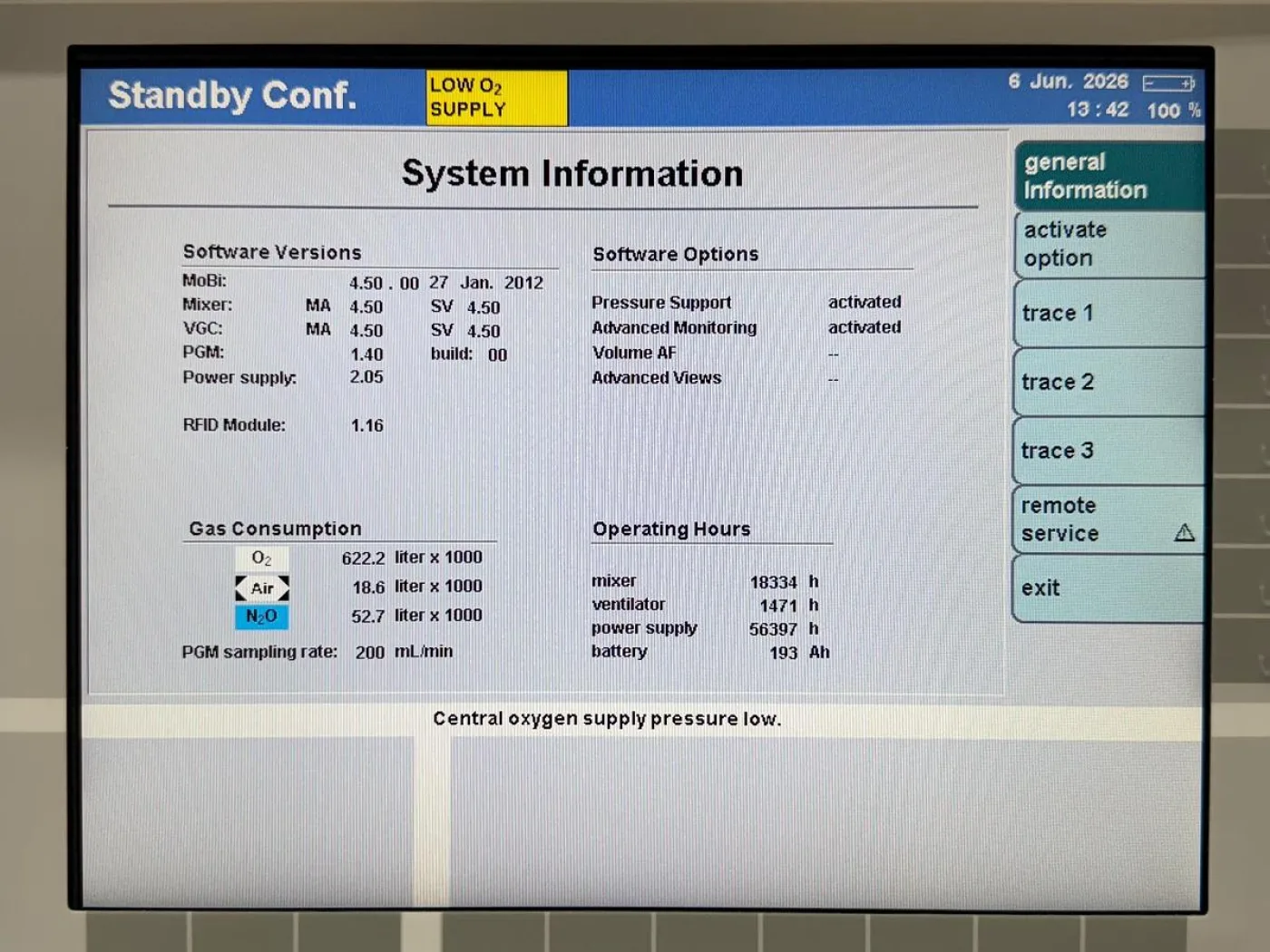 Drager Primus Infinity REF 8607500-38 YOM: 2014 - 8