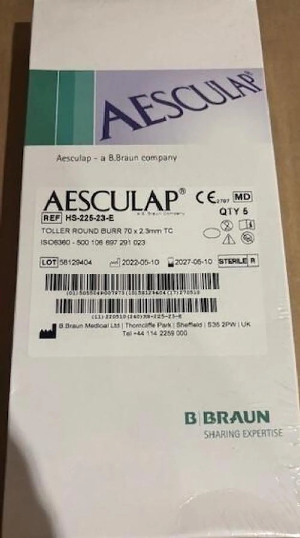 Aesculap Toller Round Burr 70 x 2.3mm