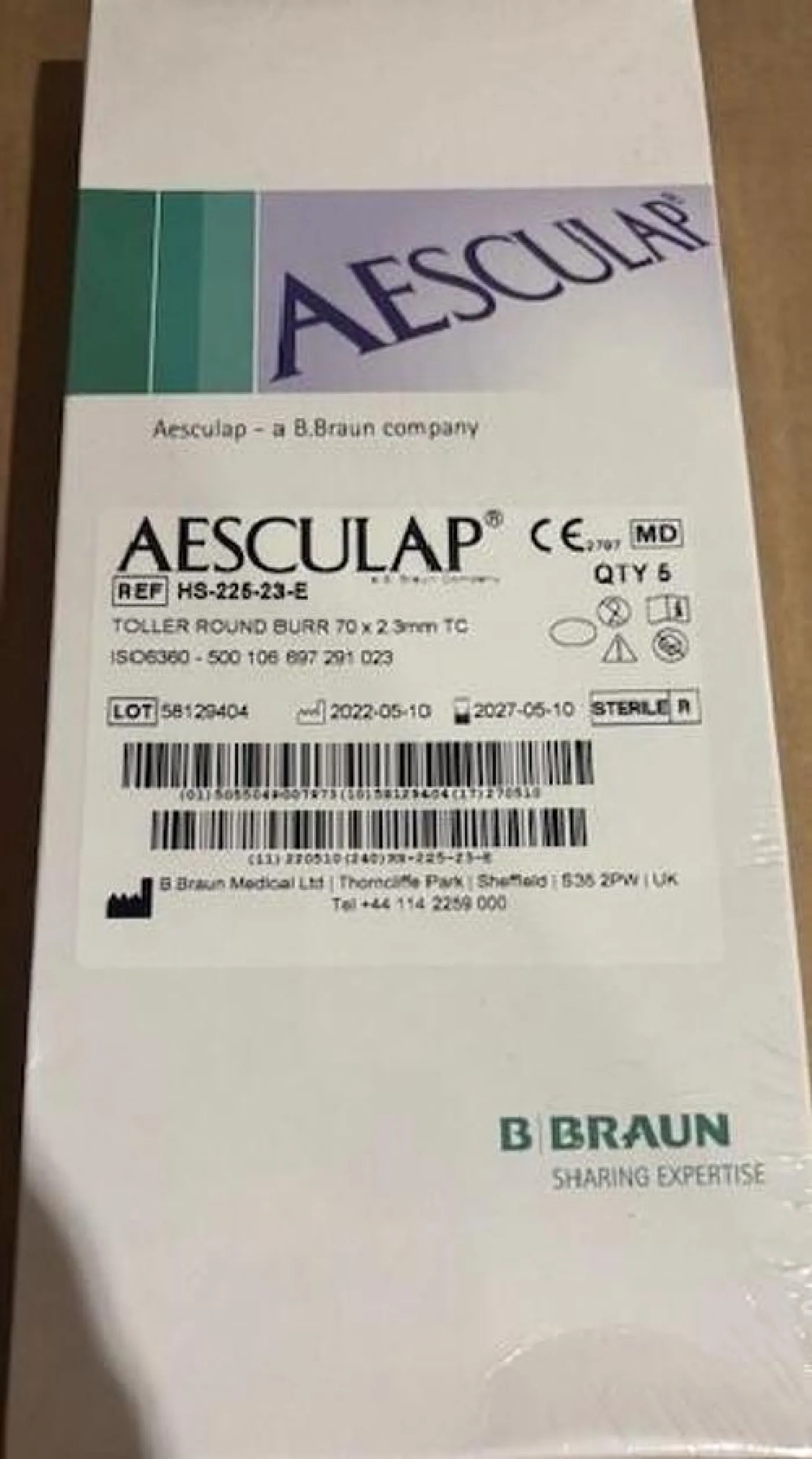 Aesculap Toller Round Burr 70 x 2.3mm - 1