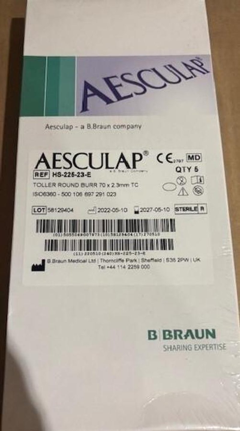 Aesculap Toller Round Burr 70 x 2.3mm