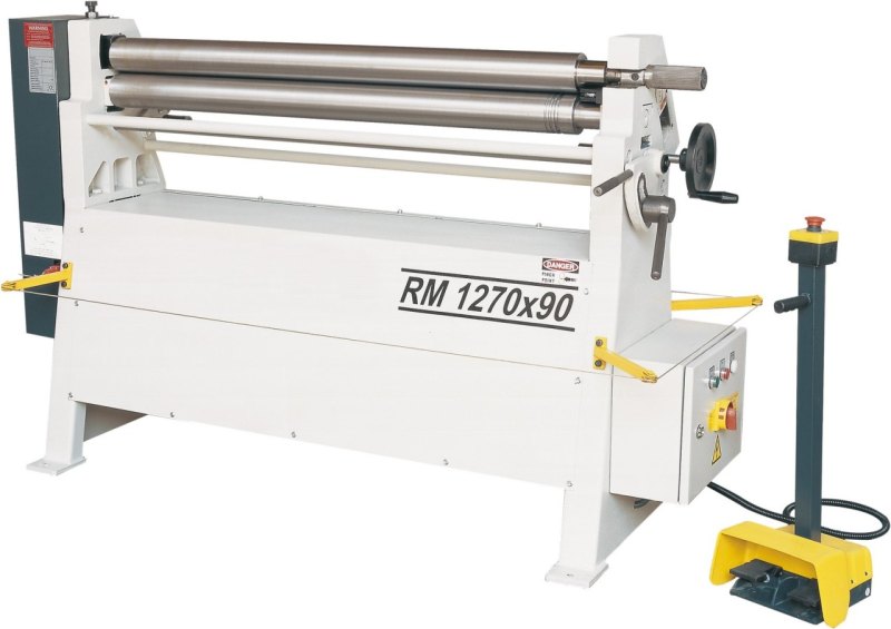 Motorische 3-Walzen Blechrundbiegemaschine RM 1270 x 90