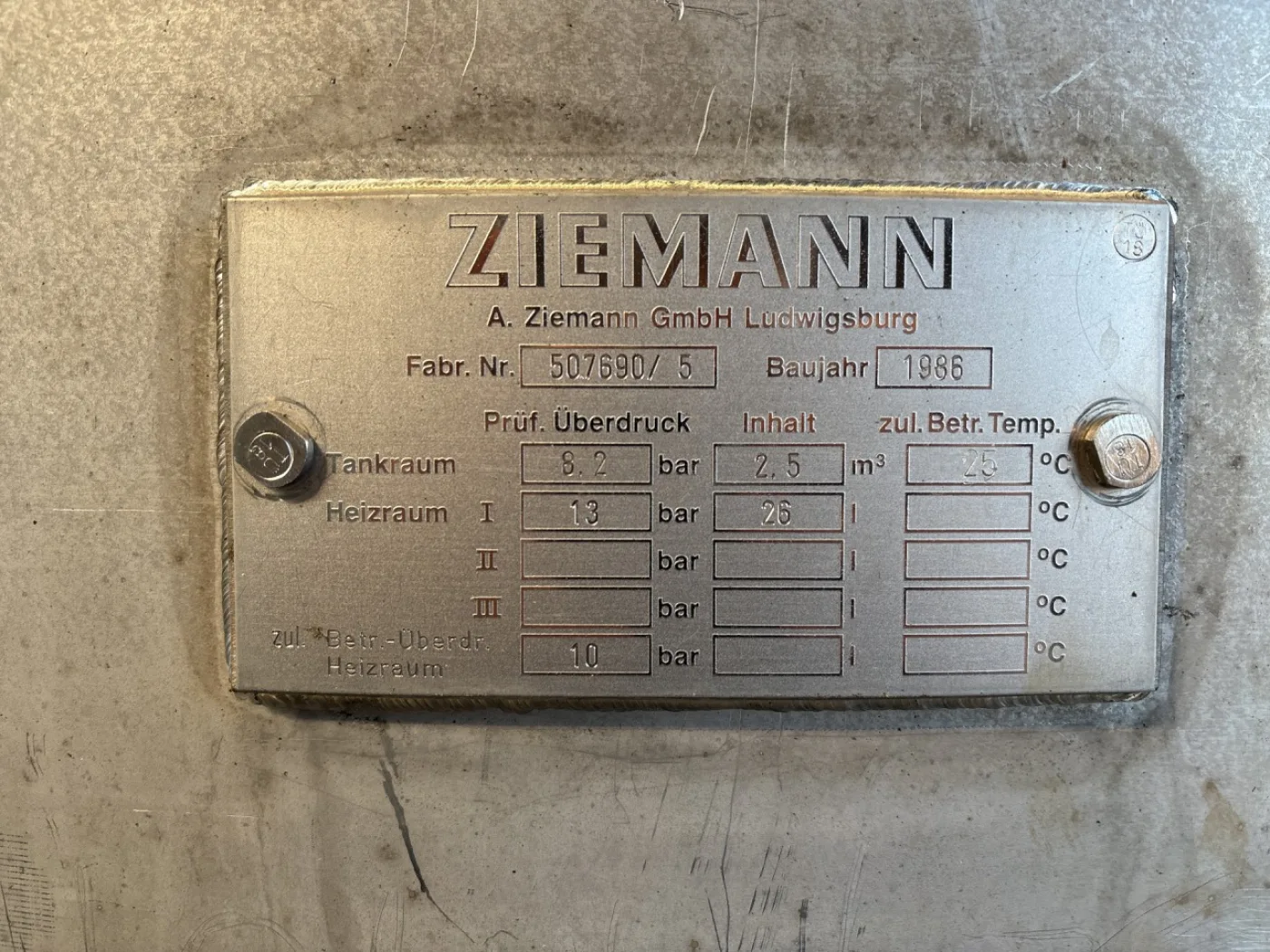 Ziemann 2500 L - Stainless Steel Reactor - 5