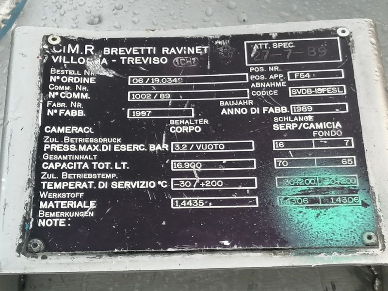 CMR Brevetti 16900 ltr - Nutsche filter