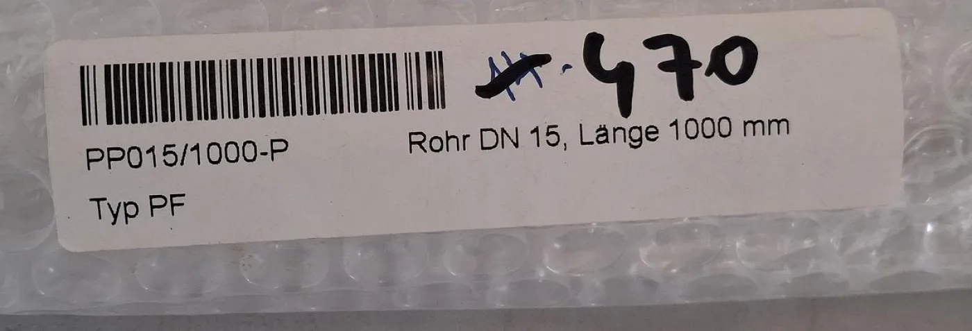 Normag-Glasrohr vom Typ PP015/1000-P DN15, 1000 m - 3
