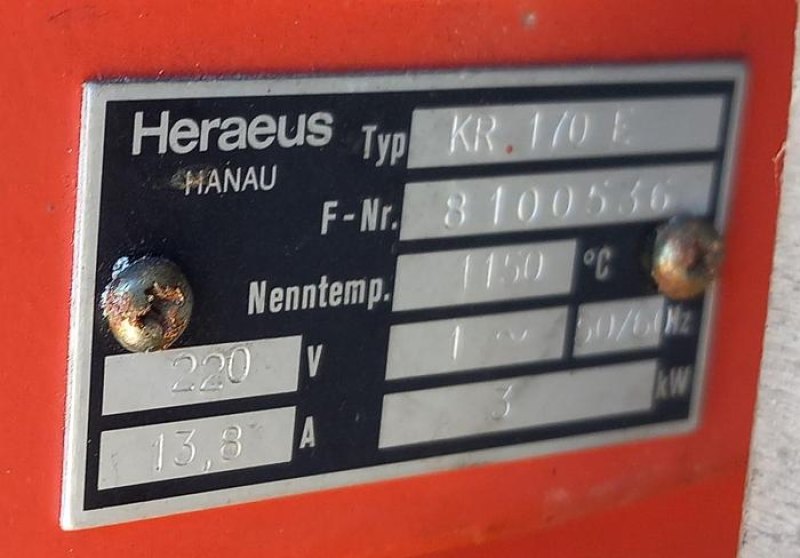 Forno de mufla Heraeus KR-170E