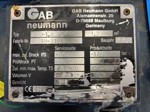 Gab Neumann N-A-1.8 - Shell and tube heat exchanger