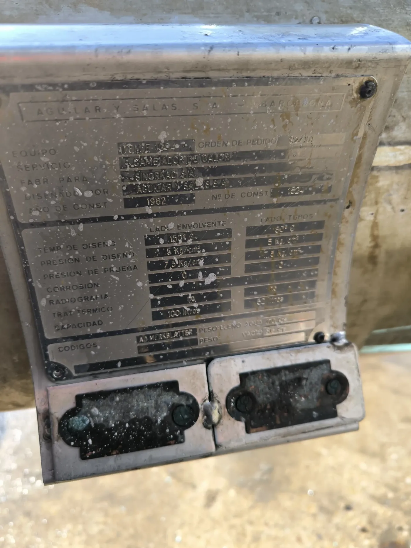 STAINLESS STEEL TUBULAR HEAT EXCHANGER 6.5 M² AGUILAR Y SALAS - 7