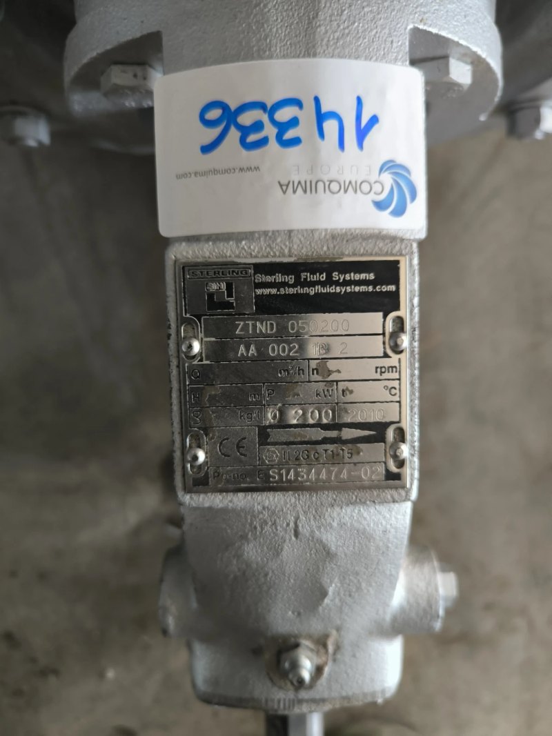 CENTRIFUGAL PUMP HEAD STERLING SIHI ZTND 050200 ATEX