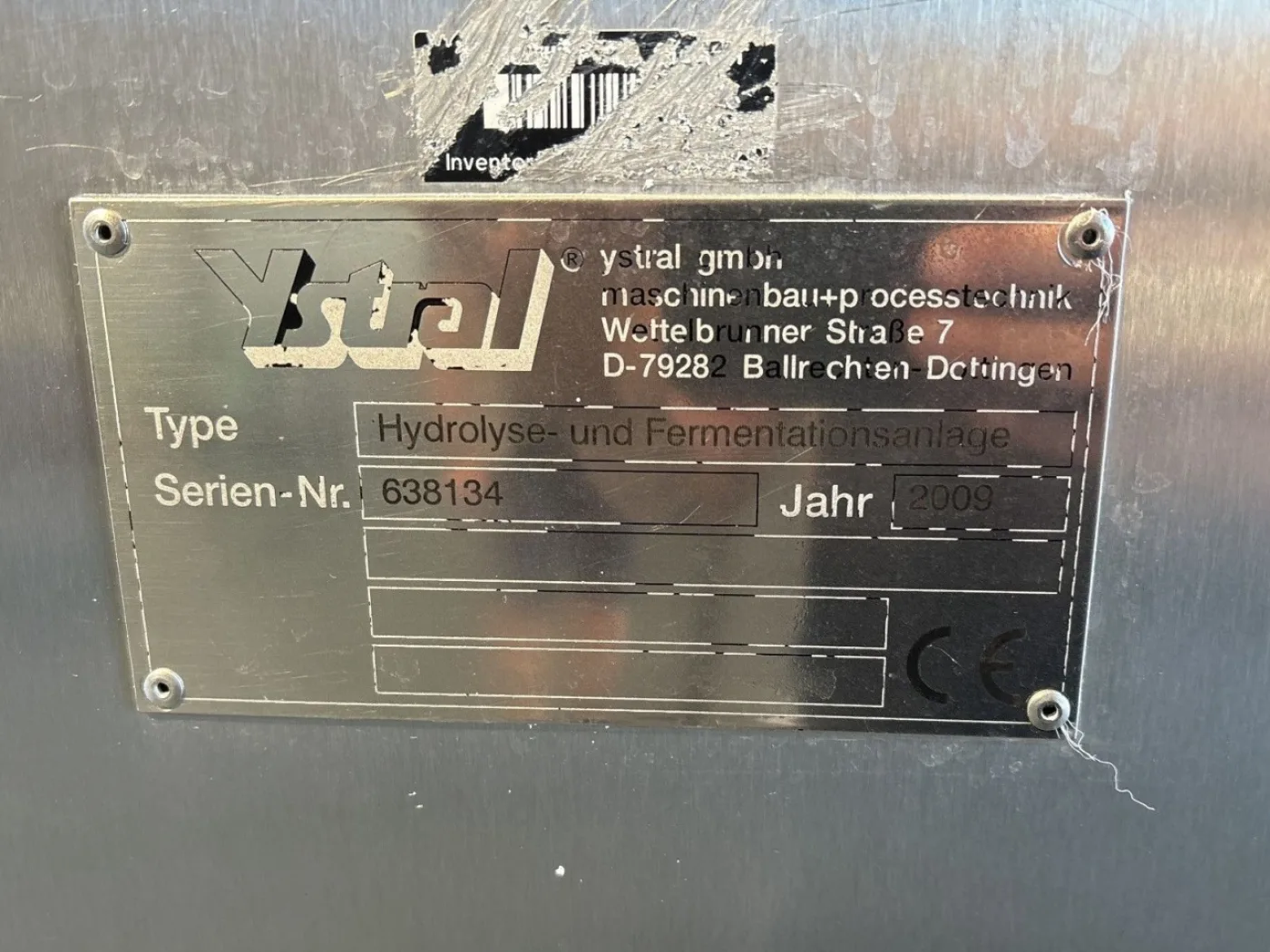Ystral Conti TDS / Hydrolysis and Fermentation Plant - Verarbeitung vessel - 2