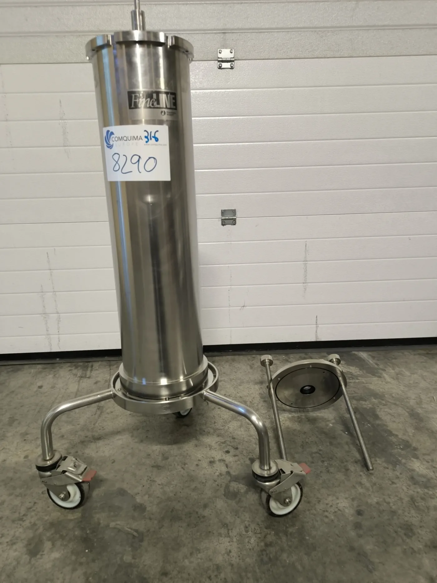 USED AMERSHAM PHARMACIA BIOTECH FINE LINE STAINLESS STEEL CHROMATOGRAPHY COLUMN 24 LITERS - 5