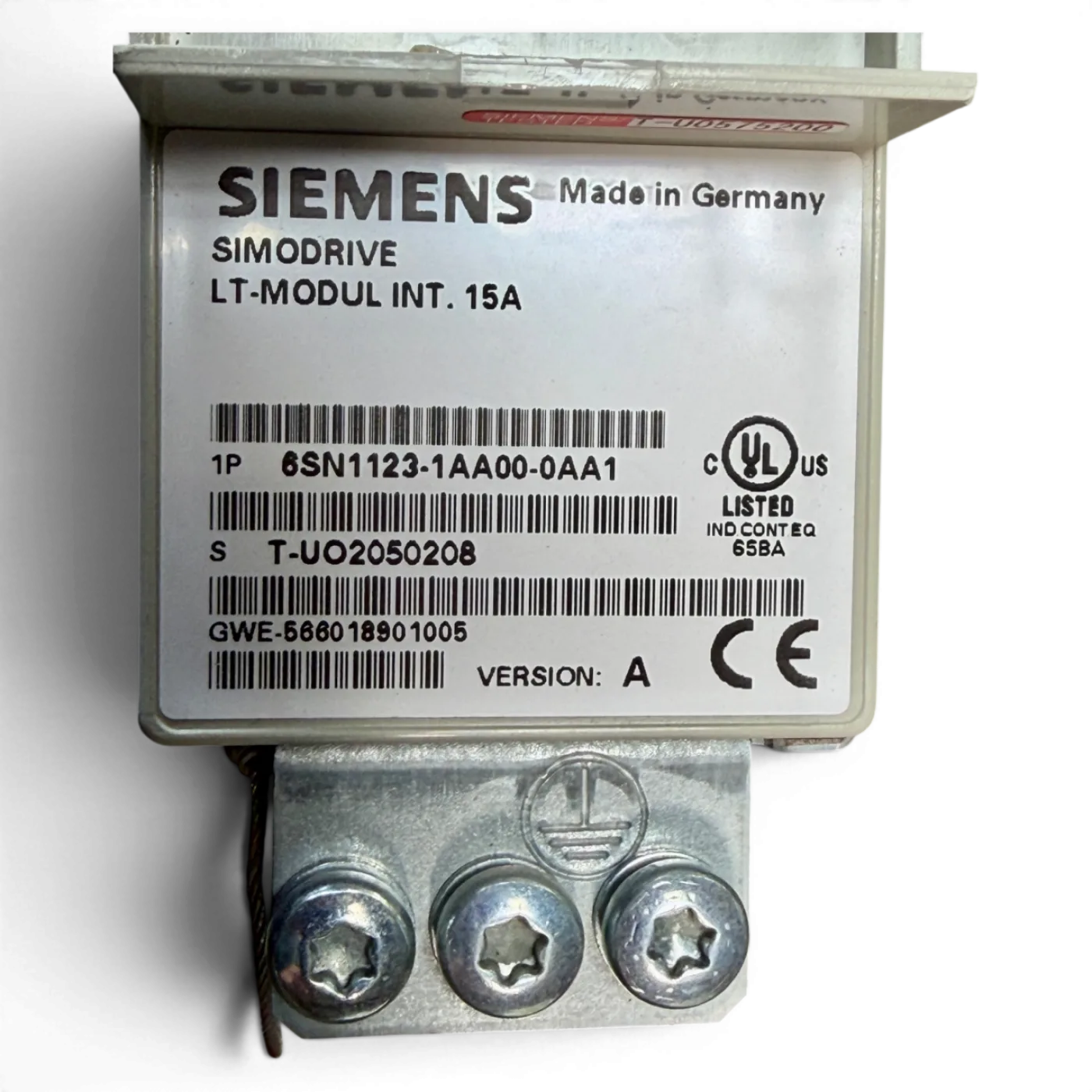 SIEMENS SIMODRIVE LT-Modul INT. 15A Art.-Nr. 6SN1123-1AA00-0AA1 / 6SN1118-0AA11-0AA1 passend z. B. für IMA 610 V - 4