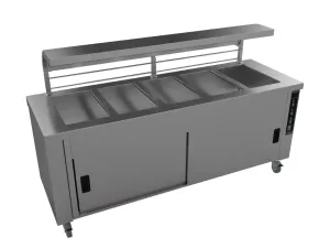 Falcon Chieftain 5 Well Heated Servery Counter HS5 - islandcatering