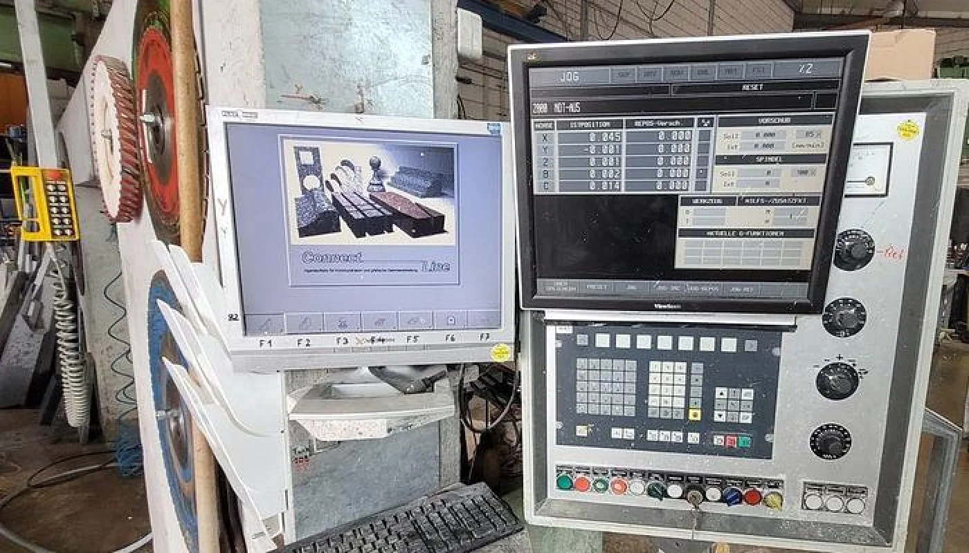 1994 Fickert & Winterling PFE 80 CNC 5 Achs Brückensäge 400 - 1200mm Ø- - 5
