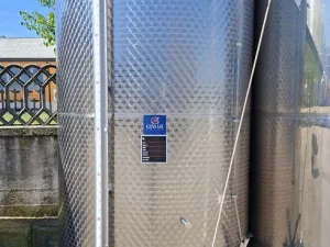 STAINLESS STEEL TANK, GIMAR FIRM, CONICAL BOTTOM FLOATING LID, LITER CAPACITY 4000 (HL 40), SECOND-HAND EQUIPMENT