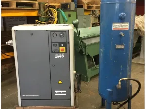 ATLAS Copco Ga5 Rotary Screw Air Compressor & Motivair Welded Air Receiver - WNS - W. Neal Services Ltd