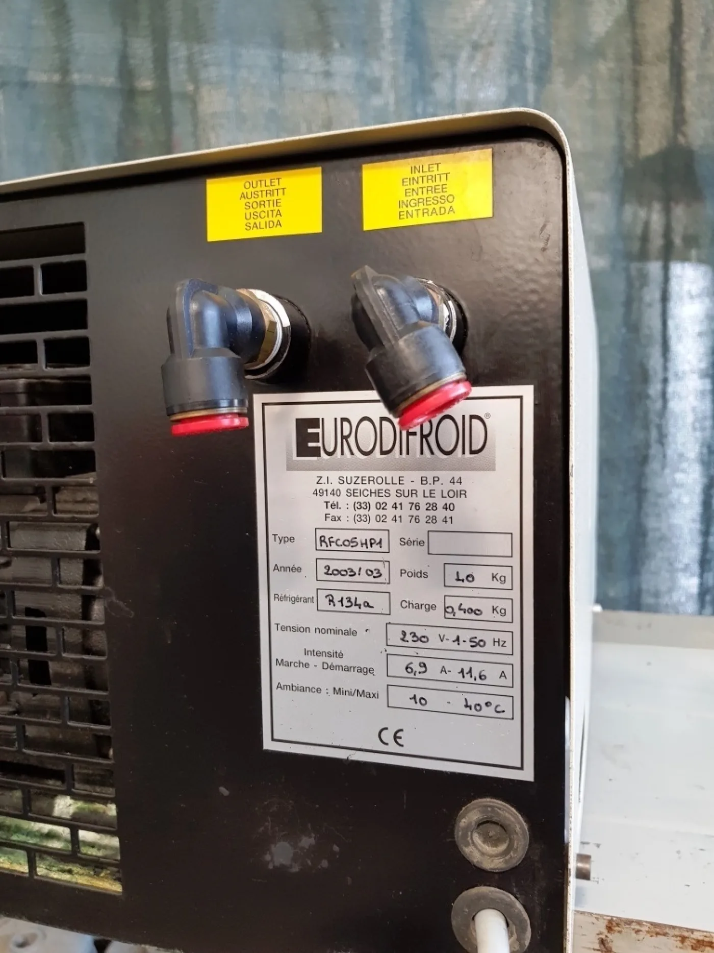 UNITÀ REFRIGERATORE CHILLER – EURODIFROID – MOD. RFC05HP1 - 6