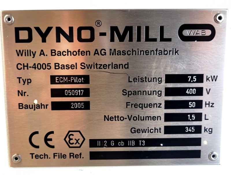 Dynomill WAB ECM-pilot - Sand mill